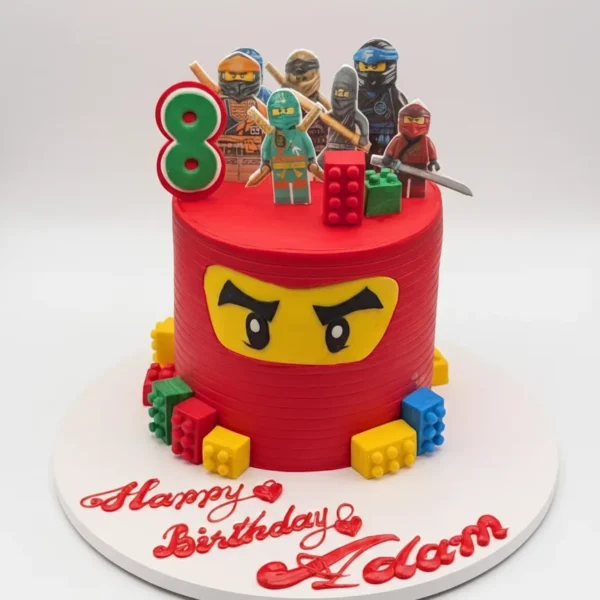 Ninjago Cake Ninjago theme fondant cake for kids birthday celebration